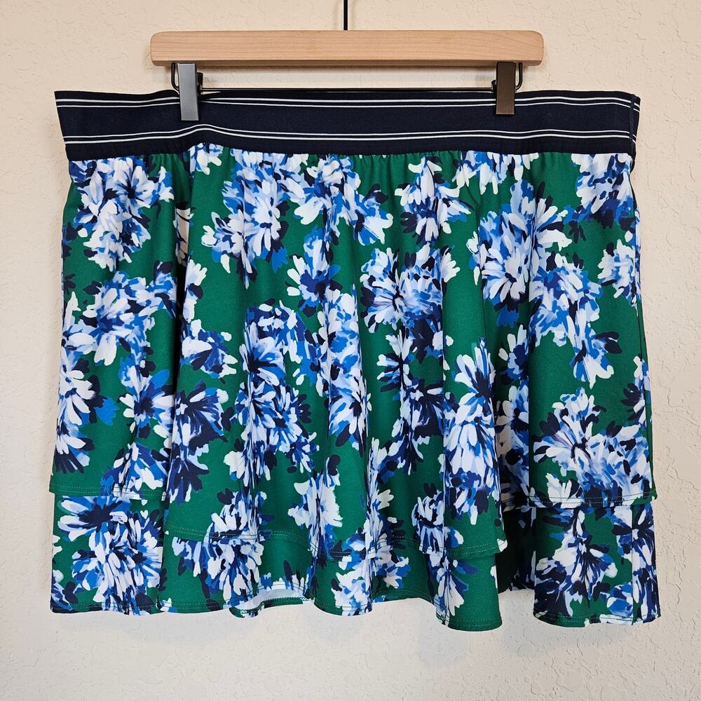 Skechers Sport Court Layered Skort Fairway Floral Plus Size 3x Pickleball Active
